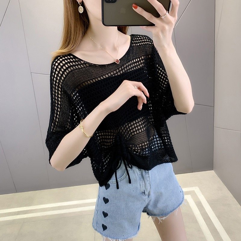 Sheer Hollow Out Bolero – Ice Silk Summer Cover Up for Tank Dress, Short Elegant Sun Protection Cardigan for Women