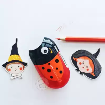 Germany Huibaijia 1835 double-hole pencil sharpener Color pencil special planer pencil sharpener Cartoon small rubber pencil sharpener