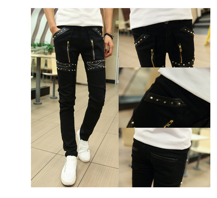 Pantalon cuir homme serré pour hiver - Ref 1489868 Image 8