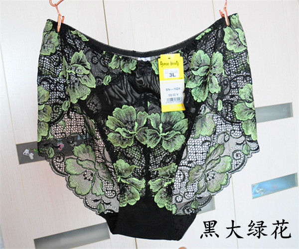 Phân bón đặc biệt XL eo cao kích thước lớn 240 pounds chất béo MM lưới ren thêu tam giác nữ đồ lót quan lot nam cao cap