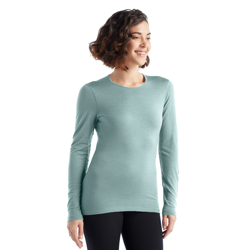 New Zealand Merino Wool Long-Sleeved Shirt Oasis200 Women's Casual Warm Sweat-Wicking Base Layer Quick-Drying Underwear