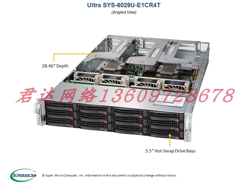 Ultramicro SYS-6029U-E1CR4T server 2U gold and silver copper 3647CPU U 2 hard disk ratio R740 -Taobao