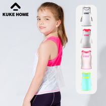 Cool KKUKE HOME GIRLS SPORTS RIDING CLOTHING SPEED DRY PERSPIRATION 2021 SUMMER LIGHT AND THIN CHILDRENS VEST