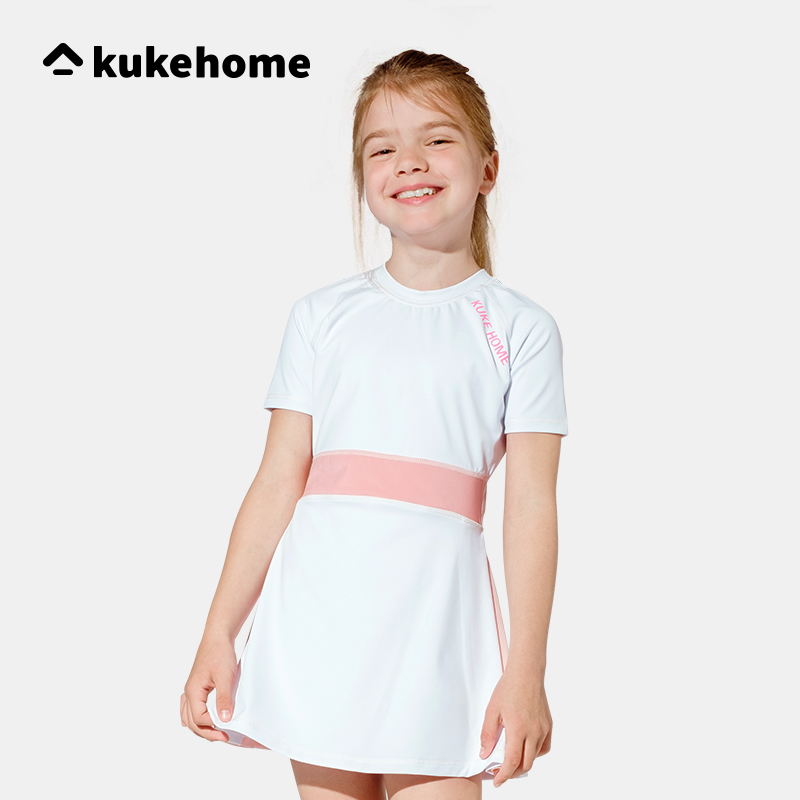 kuke cool 2021 summer children and girls tennis clothing dress sports short-sleeved shorts suit comfortable and breathable