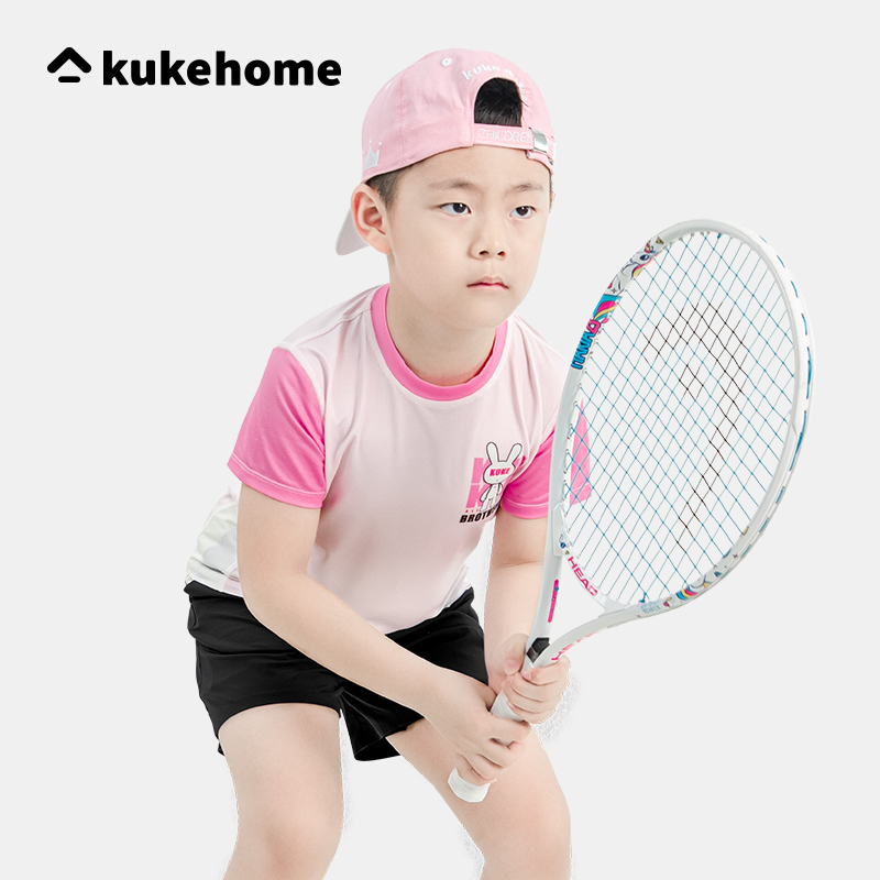 kuke home2022 summer new children's short-sleeved cycling clothing sports and leisure perspiration, breathable, comfortable and quick-drying
