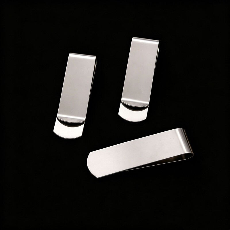 Stainless Steel Wallet Clip Men's Belt Clip Silver Simple Fashion Versatile Wallet Clip Bill Clip Bank Card Clip