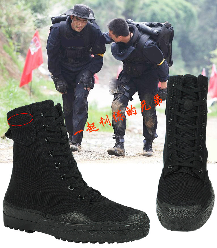 Boots militaires pour homme en toile - Ref 1398132 Image 33