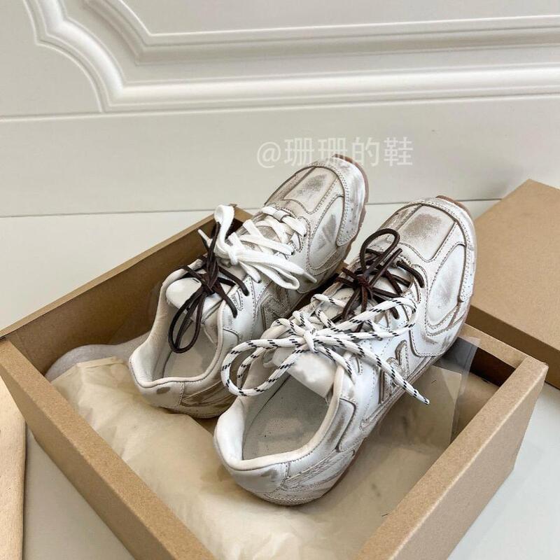 Super Popular, Compare Them~ Retro Collaboration 530 Distressed Color Leather Sneakers Casual Sports Shoes German Training Shoes Forrest Gump Shoes