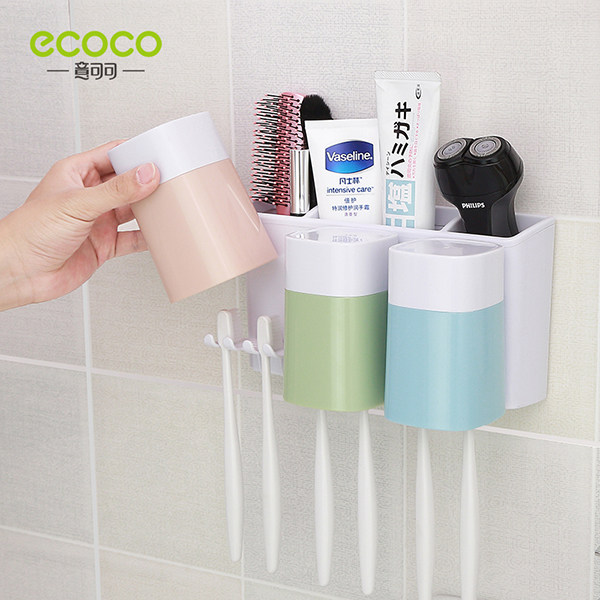 Simple Mouthwash Cup Set Household Brushing Cup Shelf Rack Three Household Tooth Cylinder Toothware Couple Toothbrush Cup