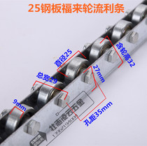 In Stock 25mm Steel Slide Fluid Strip Pulley Galvanized Steel Freewheel Glazed Strips Heavy Duty