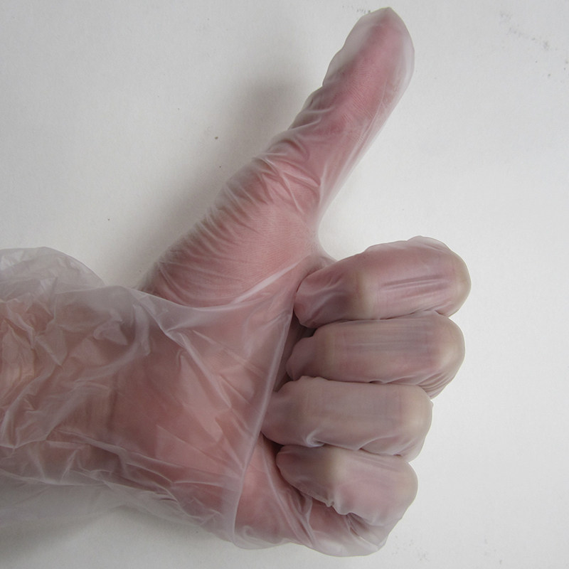 Disposable PVC gloves Catering kitchen baking gloves Thick household cleaning gloves Transparent workshop powder-free gloves