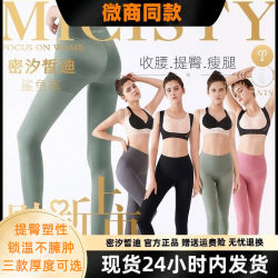 micisty Shark Pants Plus Velvet Leggings Butt Lifting Pants Women's Thin Outer Wear Yoga Belly Shaping