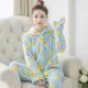 Bộ đồ ngủ mùa thu đông dày nữ flannel dài tay phù hợp với phiên bản Hàn Quốc dễ thương của dịch vụ nhà ấm áp nhung san hô cỡ lớn