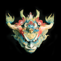 Nuo Opera Mask丨Dragon King Ao Bing Nuo Opera Mask 474*502*40