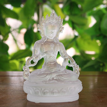 Pure handmade ancient glass Vajrasattva Buddha statue living room Buddhist hall dedicated to the idol home ornament handicrafts free of shipping