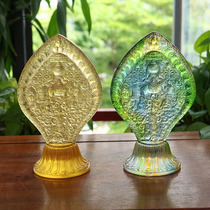 Ancient Liuli Seven Political Treasures Seven Treasures Eight Auspicious Combinations Total Collection of Tibetan Buddhism Home Offering Ornaments