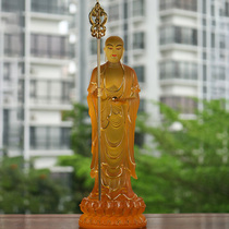 Jiuhuashan Station Xiangdi Tibetan King Bodhisattva Great WishIngly Tibetan King Bodhisattva Dharma Phase Clear Buddha Hall enshrines Buddha statue ornaments