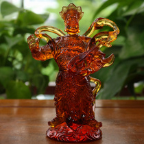 Zen Yue Ancient Law Glass Four Heavenly Kings Buddha Statue Ornament Holding Kingdom Heavenly King Growth Heavenly King Guangmu Heavenly King More Smell Heavenly King
