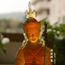 Zen Yue Buddhist Art Ancient Law Glass Lotus Flower Buddha Statue Lotus Master Buddha Statue is dedicated to the home glass ornaments for home use