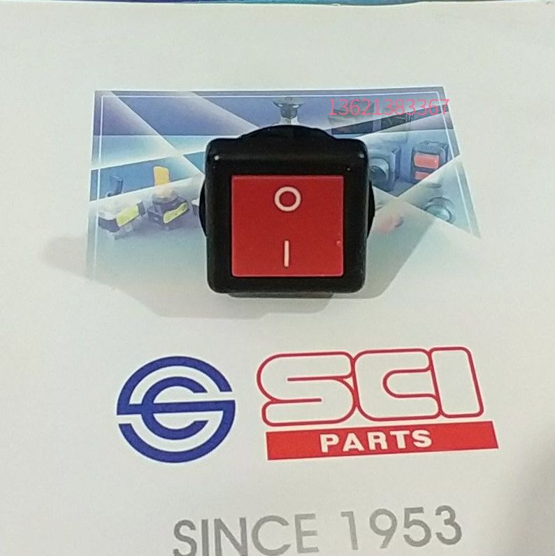 R13-136A Power Switch Taiwan New SCI Red Black Single Road Circuit Switch