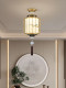 New Chinoiserie Entrance Aisle Balcony Lamp Solid Wood All-Copper Entrance Door Corridor Cloakroom Ceiling Lamp 2025 New Style