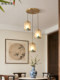 New Chinese-Style All-Copper Restaurant Chandelier Pendant Light with 3 Heads, Restaurant Light, Staircase Chandelier, Bar Counter Small Chandelier Lighting Fixture 2026