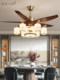 New Chinese-Style Living Room Fan Light, Large-Sized Ceiling Fan Light for Self-Built Houses, Villa Dining Room Ceiling Fan Light, Integrated New Model 2025