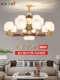 Villa Living Room Large Chandelier with Open Ceiling, New Chinese-Style Duplex Hollow Hall Chandelier, All-Copper Solid Wood, 2026 New Model