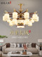 New Chinese-Style Chandelier Living Room Lamp Fan Lamp All-Copper Solid Wood Villa Duplex Hall Main Lamp Dining Room Fan Lamp 2026
