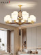 New Chinese-Style Chandelier, Living Room Lamp, Solid Wood Copper, Song Dynasty Aesthetics, Main Light for Dining Room and Bedroom, Song-Style Chandelier, 2026 New Lighting Fixtures