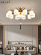 New Chinese-Style Living Room Chandelier, Copper and Solid Wood, High-End Hall Main Light, Chinese-Style Dining Room and Bedroom Light, Whole House 2025 New Model