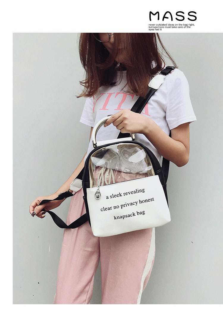 Túi siêu lửa nữ 2018 hè mới thời trang túi trong suốt vai nữ phiên bản Hàn Quốc cặp sách trẻ em