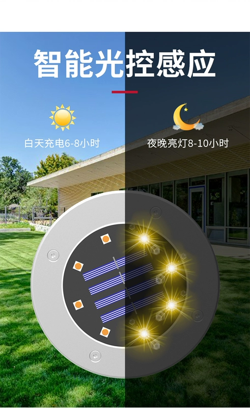 đèn năng lượng mặt trời cắm sân vườn Vườn Năng Lượng Mặt Trời Chôn Ánh Sáng Sân Vườn Ngoài Trời Chống Nước Mặt Đất Đèn Led Cầu Thang Bước Bãi Cỏ Trang Trí Cảnh Quan Ánh Sáng đèn năng lượng mặt trời cắm sân vườn đèn năng lượng mặt trời sân vườn
