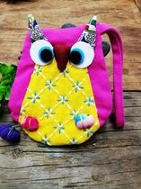 Yunnan ethnic wind bag fabric small head eagle clutch female handmade cute coin purse key bag