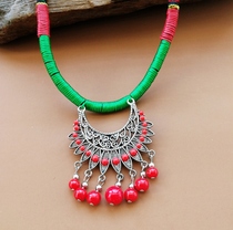 Yunnan ethnic style jewelry featured necklace Original vintage necklace Hand woven collar female