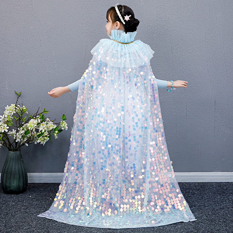 Girl Beauty Fish Cloister Children Bright Pieces Cloak Love Salsa Princess Cloak Ice Chic Edge Love Sharon Film Shawl