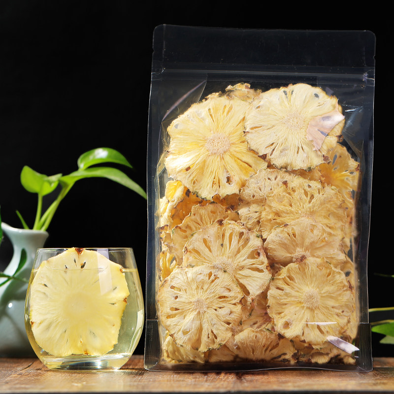 Pineapple dried slices of pineapple dried slices of pineapple dried slices net red pure handmade fruit tea Flower fruit tea 500g with fiery dragon fruit