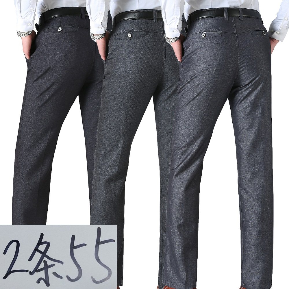 Dad Pants Spring Summer Middle-aged Man Pants Mid Aged Thick Pants Loose Long Pants Thin man Western pants casual pants man