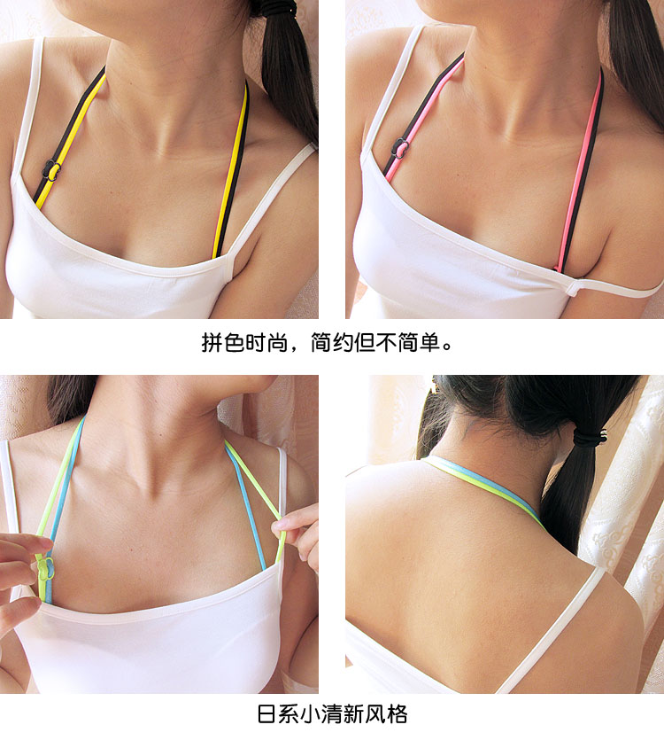 Summer Candy Color Nhiều màu phù hợp Đơn treo dây đeo vai Đồ lót với áo ngực vô hình với dây đeo áo ngực mỏng các loại dây áo lót