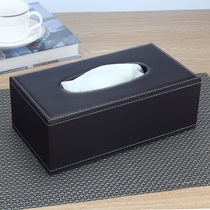 Leather tissue box living room coffee table napkin paper box cute European simple creative home car High