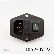 Tea bar machine accessories Product word plug socket with fuse power outlet with switch Three-in-one AC power outlet