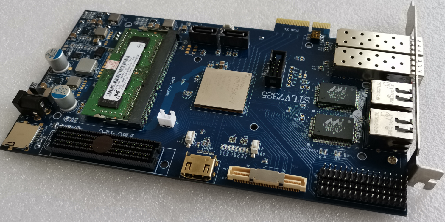 xilinx fpga development board xilinx pcie development board Kintex7 XC7K325T 10g optical fiber