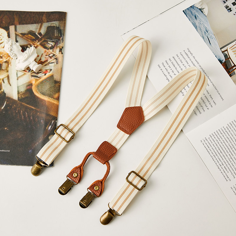 Vintage versatile elasticated British stretch non-slip children's strap clip boys girls size kids adjustable suspender straps
