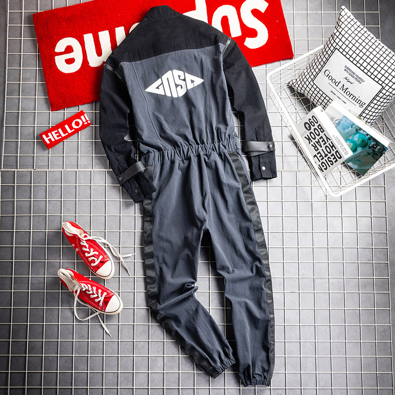 Spring Autumn Harbor Wind Day Department Small Leggings Jeans Men's Pants Men's Pants Men's Korean Version Loose Hair Stylist Shirt Limen