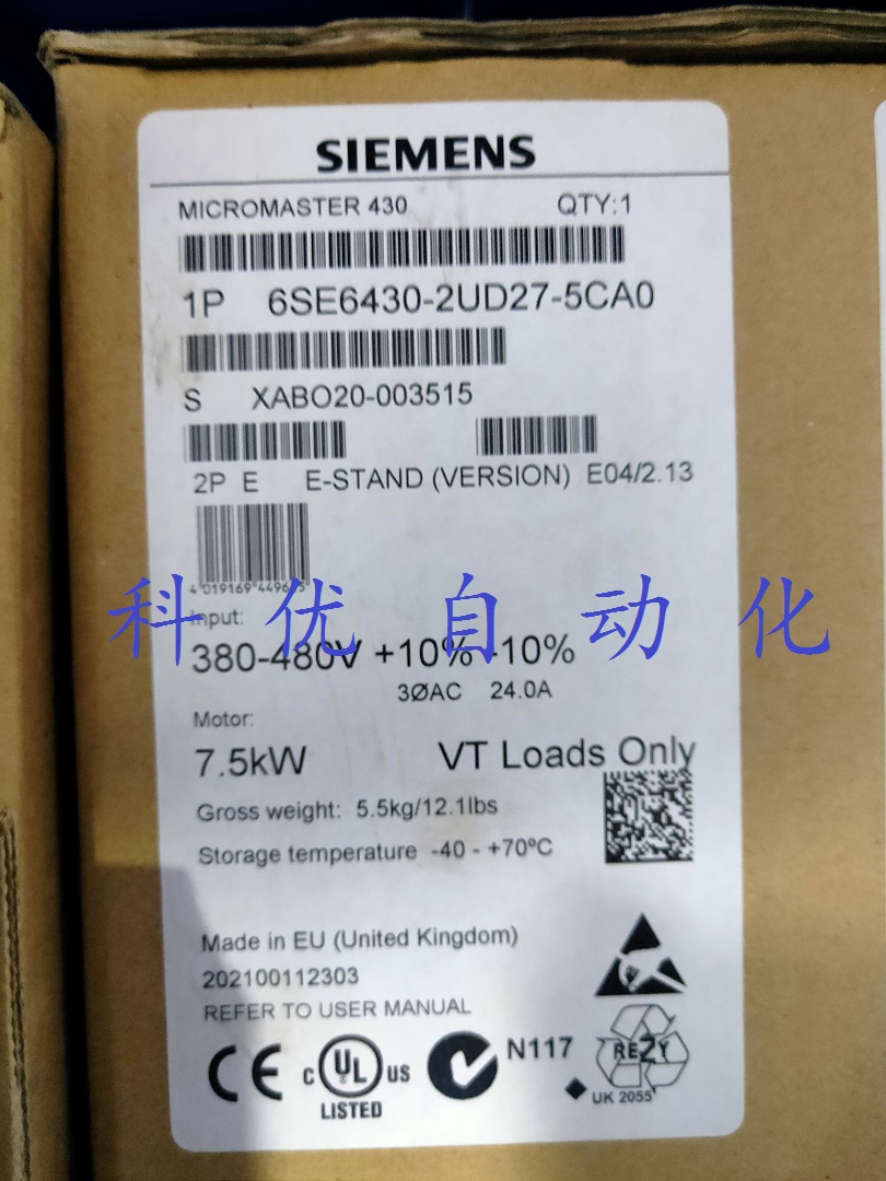 Siemens MM430 frequency 6SE6430-2UD27 6SE6430-2UD27 2UD31-1CA0 5CA0 5CA0 7 5 11 15KW