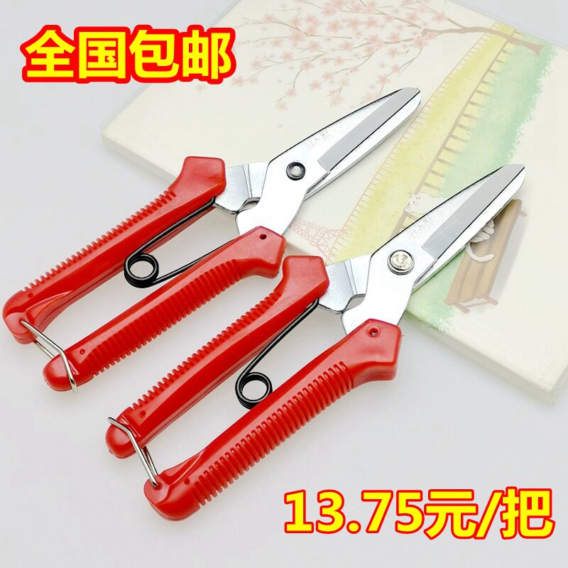 Export Korean flower letter scissors multi-functional packaging industrial scissors fruit branch scissors gardening scissors picking scissors