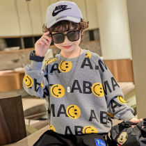 Boys clothes spring and autumn 2021 new childrens bottoming pullover in the big boy foreign style coat boy long sleeve Korean version