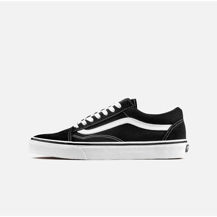 Vans / Fans OLD SKOOL Giày skate cắt thấp màu đen và trắng cổ điển Những người yêu giày VN000D3HY28 giày tập thể dục