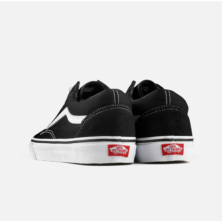 Vans / Fans OLD SKOOL Giày skate cắt thấp màu đen và trắng cổ điển Những người yêu giày VN000D3HY28 giày tập thể dục