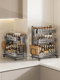 Kitchen Storage Rack Multi-Functional Condiment Countertop Stainless Steel Chopstick and Knife Holder Seasoning Multi-Layer Thickened Storage Rack